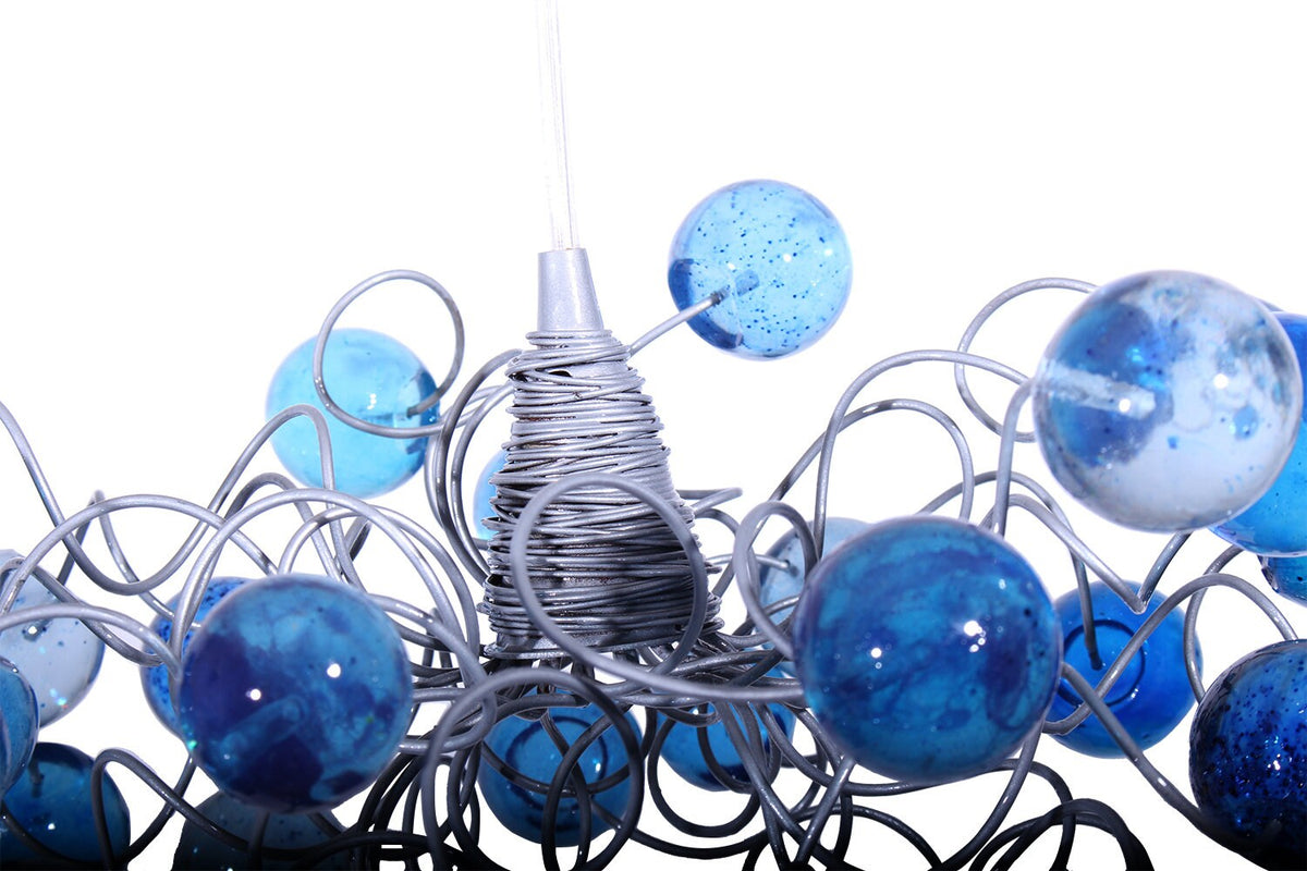 Bubbles Lighting, Ceiling Pendant lights with blue bubbles for Kitchen island, bedside light.