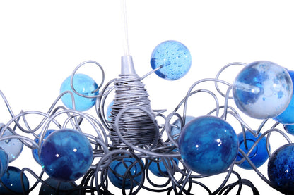 Bubbles Lighting, Ceiling Pendant lights with blue bubbles for Kitchen island, bedside light.