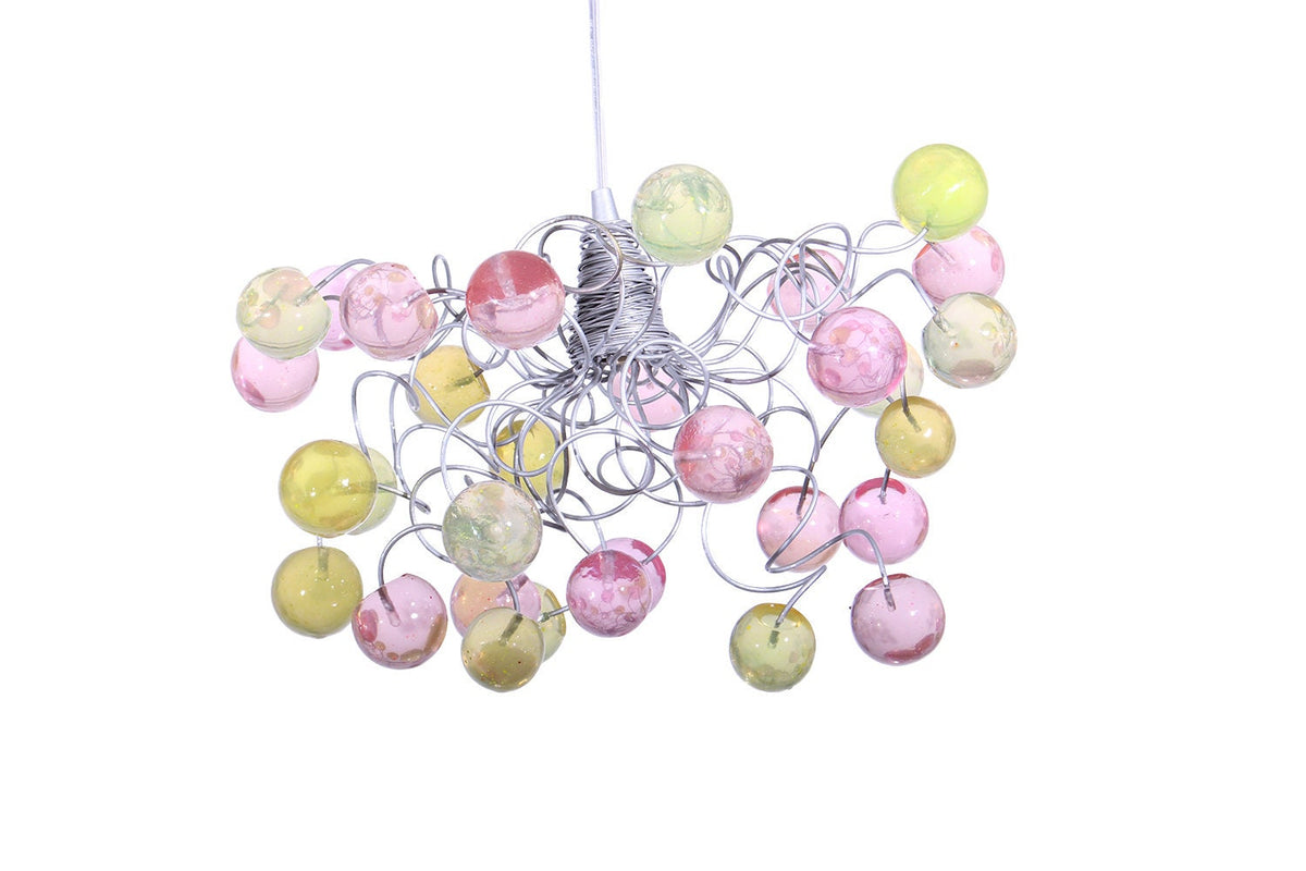 Large Bubbles Lighting, Ceiling Pendant light with pink and yellow bubbles for Kitchen island, bedside light - modern lighting