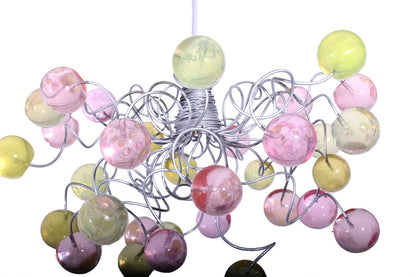 Large Bubbles Lighting, Ceiling Pendant light with pink and yellow bubbles for Kitchen island, bedside light - modern lighting