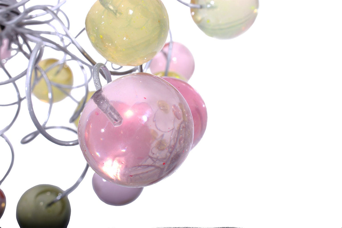 Large Bubbles Lighting, Ceiling Pendant light with pink and yellow bubbles for Kitchen island, bedside light - modern lighting