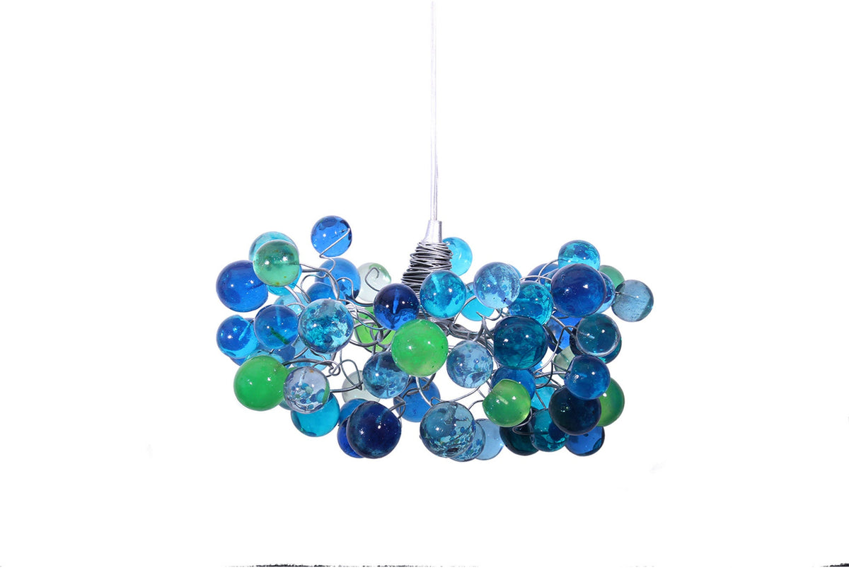 Ceiling pendant light with sea color bubbles, for living rooms, Kitchen island, bedroom or as bedside lamp.