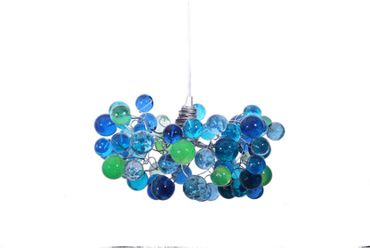 Ceiling pendant light with sea color bubbles, for living rooms, Kitchen island, bedroom or as bedside lamp.