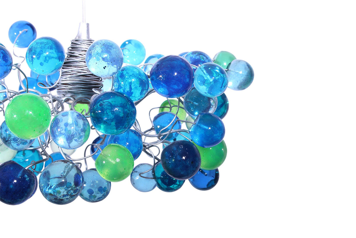Ceiling pendant light with sea color bubbles, for living rooms, Kitchen island, bedroom or as bedside lamp.