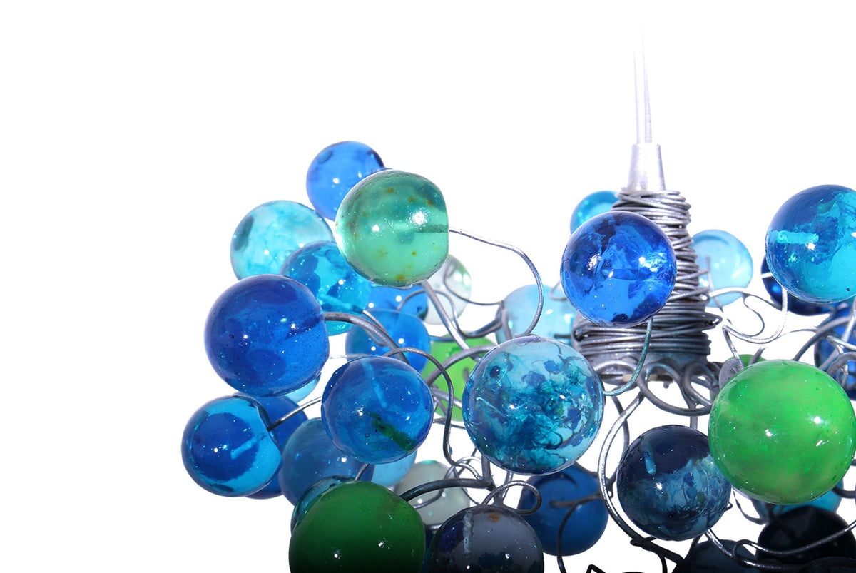 Ceiling pendant light with sea color bubbles, for living rooms, Kitchen island, bedroom or as bedside lamp.