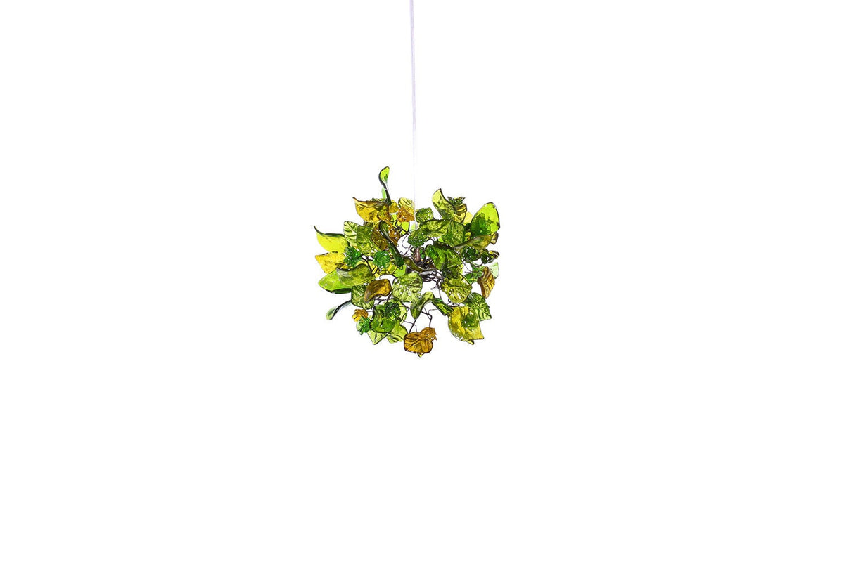 Pendant Lighting, island lighting with shades of green color flowers and leaves