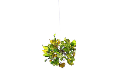 Pendant Lighting, island lighting with shades of green color flowers and leaves