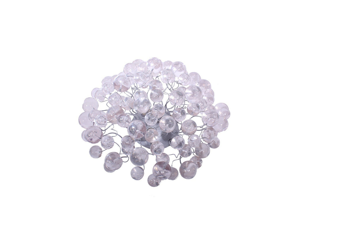 Modern Ceiling Flush mount with clear transparent bubbles for bathroom, hall entrance or room.