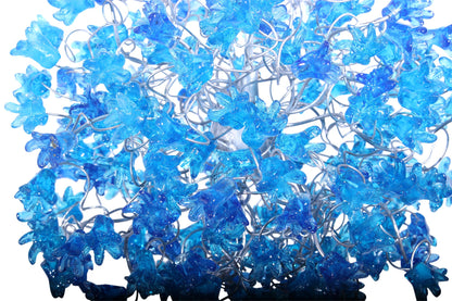 Blue flowers Hanging chandeliers for hall or bathroom or as a bedside light - a unique pendant light.