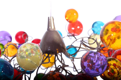 Ceiling Light fixture with Colorful Bubbles