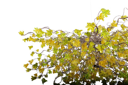 Large Dining chandelier, modern Hanging Chandeliers with Green and yellow flowers