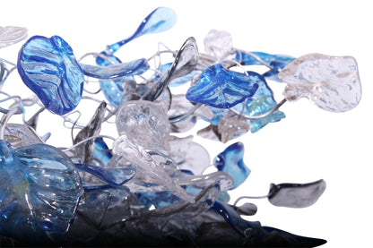 Modern lighting with blue and gray flowers & leaves for Dining Room, living room or bedroom. modern home lighting