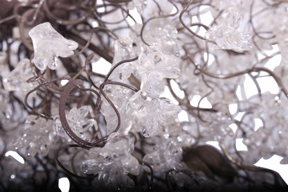 Large Ceiling Light Fixture Chandelier with clear flowers for Living Room, Dining Room table or bedroom- elegant lighting.