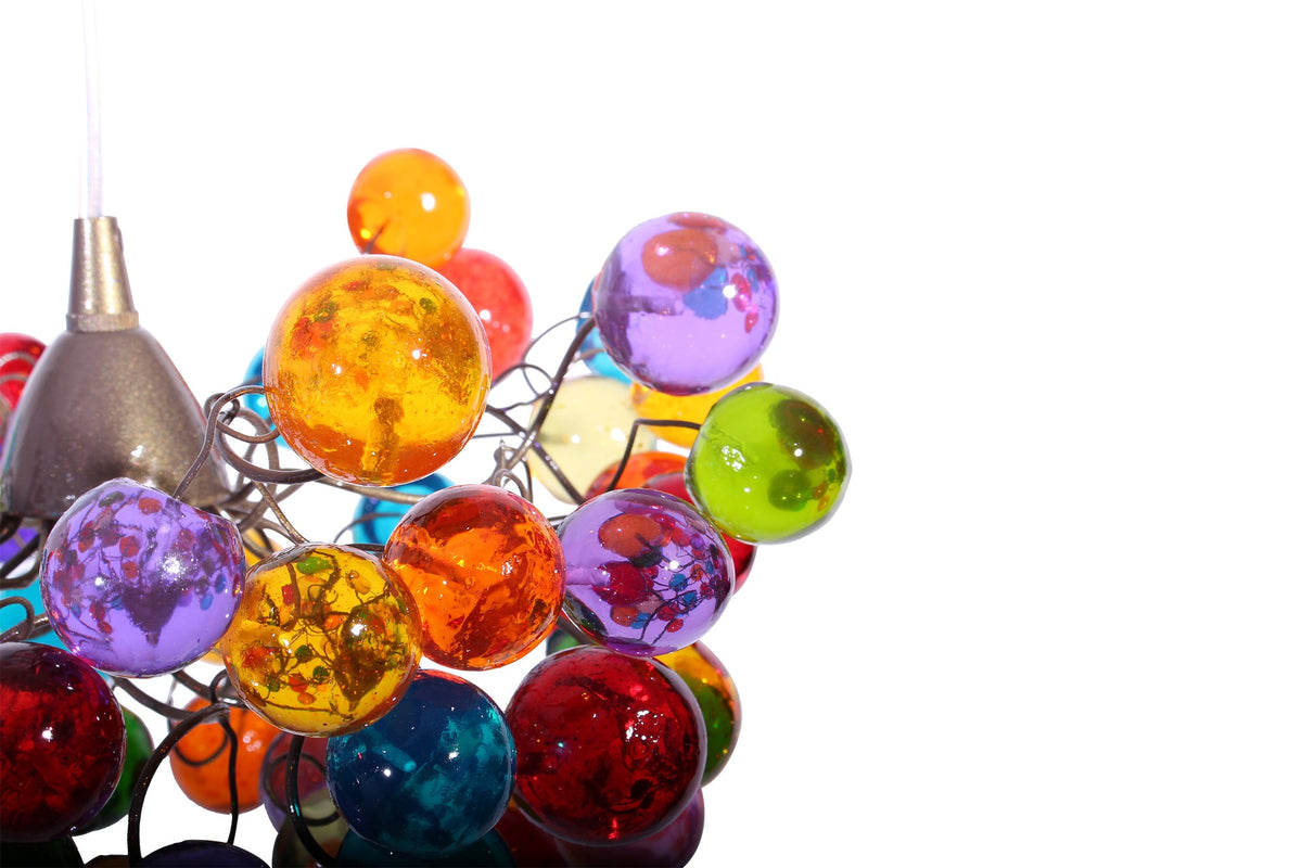 Ceiling Light fixture with Colorful Bubbles