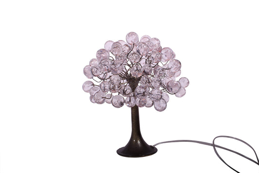 Bedside unique table lamp with Transparent Clear balls, desk lamp with clear bubbles lighter.