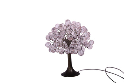 Bedside unique table lamp with Transparent Clear balls, desk lamp with clear bubbles lighter.