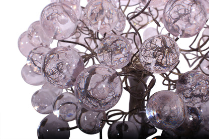 Bedside unique table lamp with Transparent Clear balls, desk lamp with clear bubbles lighter.