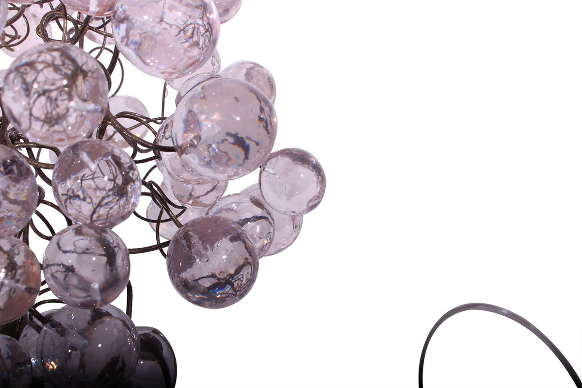 Bedside unique table lamp with Transparent Clear balls, desk lamp with clear bubbles lighter.
