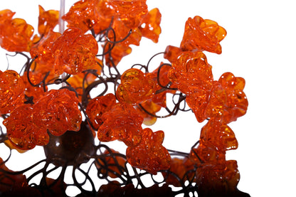 Ceiling Pendant light with orange flowers for Kitchen island, bedside light - modern lighting