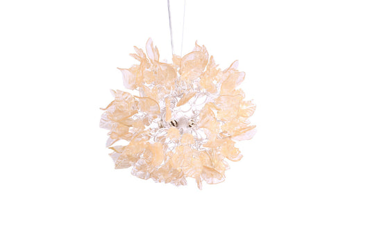 Gold Ceiling pendant light with flowers and leaves , island falls for kitchen, bathroom, children rooms or hall .