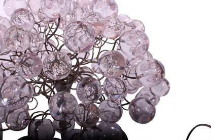 Bedside unique table lamp with Transparent Clear balls, desk lamp with clear bubbles lighter.