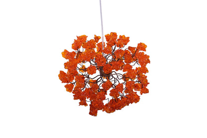 Ceiling Pendant light with orange flowers for Kitchen island, bedside light - modern lighting
