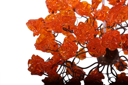 Ceiling Pendant light with orange flowers for Kitchen island, bedside light - modern lighting