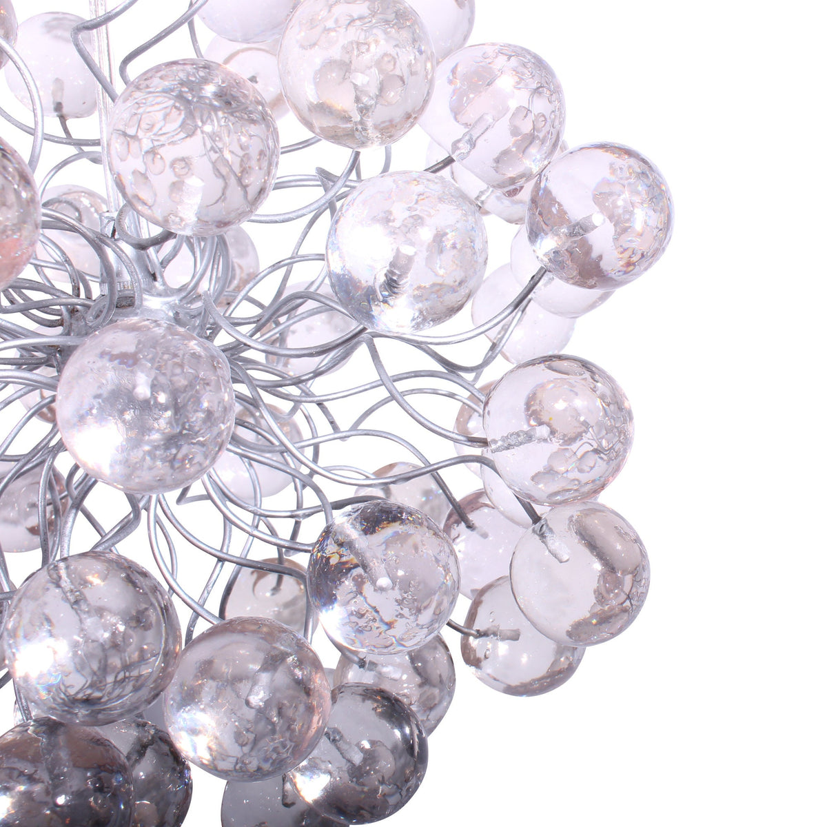 Ceiling Hanging Pendant Light with clear Transparent bubbles, for bathroom, hall or as a bedside lamp.