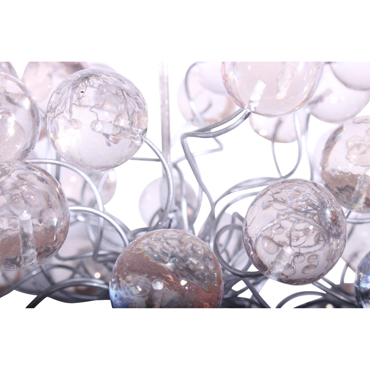 Ceiling Hanging Pendant Light with clear Transparent bubbles, for bathroom, hall or as a bedside lamp.