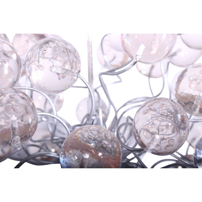 Ceiling Hanging Pendant Light with clear Transparent bubbles, for bathroom, hall or as a bedside lamp.