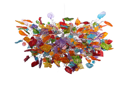 Hanging chandeliers - Light Fixtures Colorful flowers & leaves for Dining Room or living room.