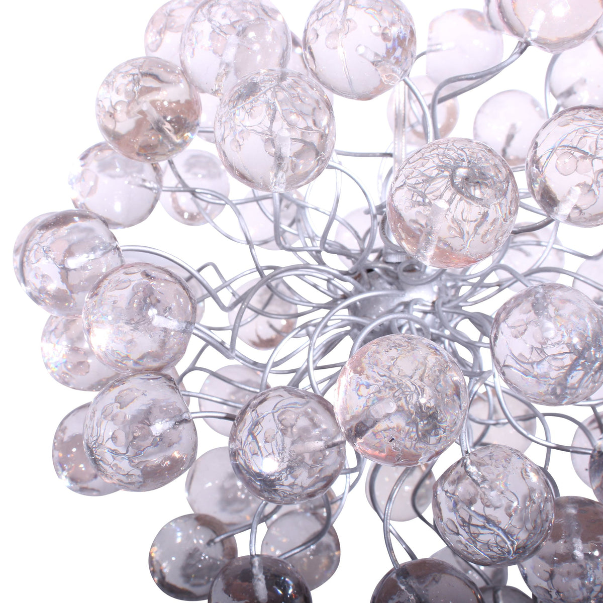 Ceiling Hanging Pendant Light with clear Transparent bubbles, for bathroom, hall or as a bedside lamp.