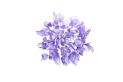 Purple pendant lighting with flowers and leaves a unique lighting
