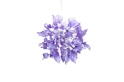 Purple pendant lighting with flowers and leaves a unique lighting