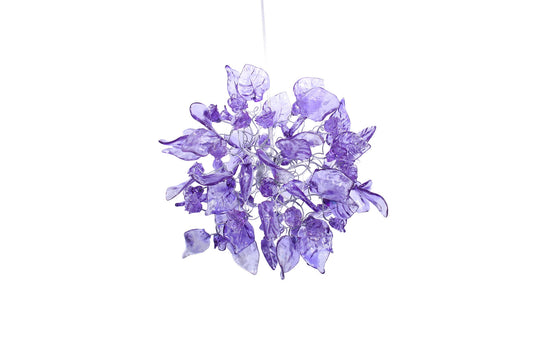 Purple pendant lighting with flowers and leaves a unique lighting