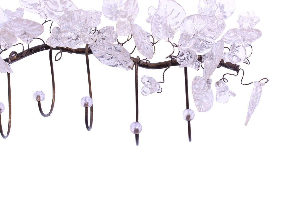 Handmade Resin Flower Wall Hooks: Bronze Metal Towel Hanger