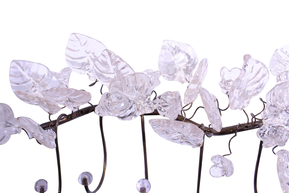 Handmade Resin Flower Wall Hooks: Bronze Metal Towel Hanger