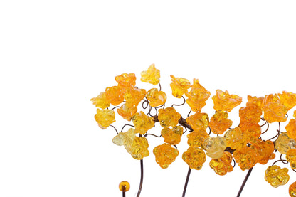 Resin Flower Metal Wall Hooks: Decorative Coat Rack Hanger 20/10 Inch