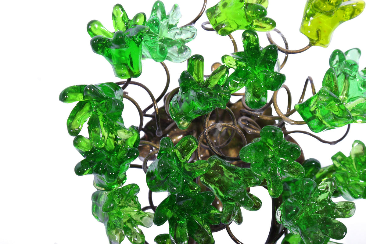 Wall Hook with green resin flowers decorative wall hanger for towel, cloths keys.