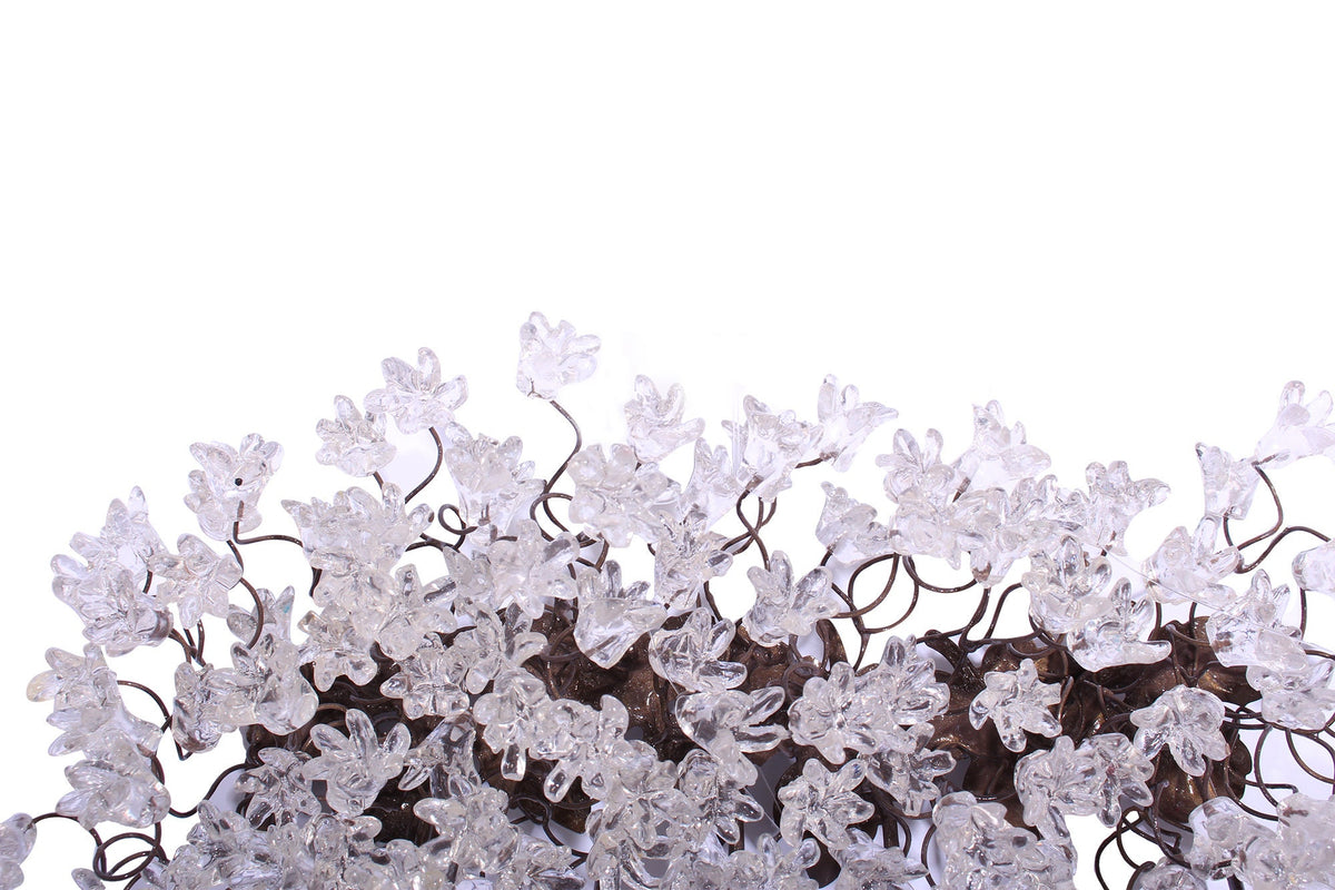 Unique hooks Coat Rack, Wall Hook with clear transparent resin flowers and leaves, decorative wall hanger.