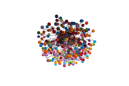 Large Flush mount Ceiling light with multicolored bubbles