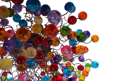 Large Flush mount Ceiling light with multicolored bubbles