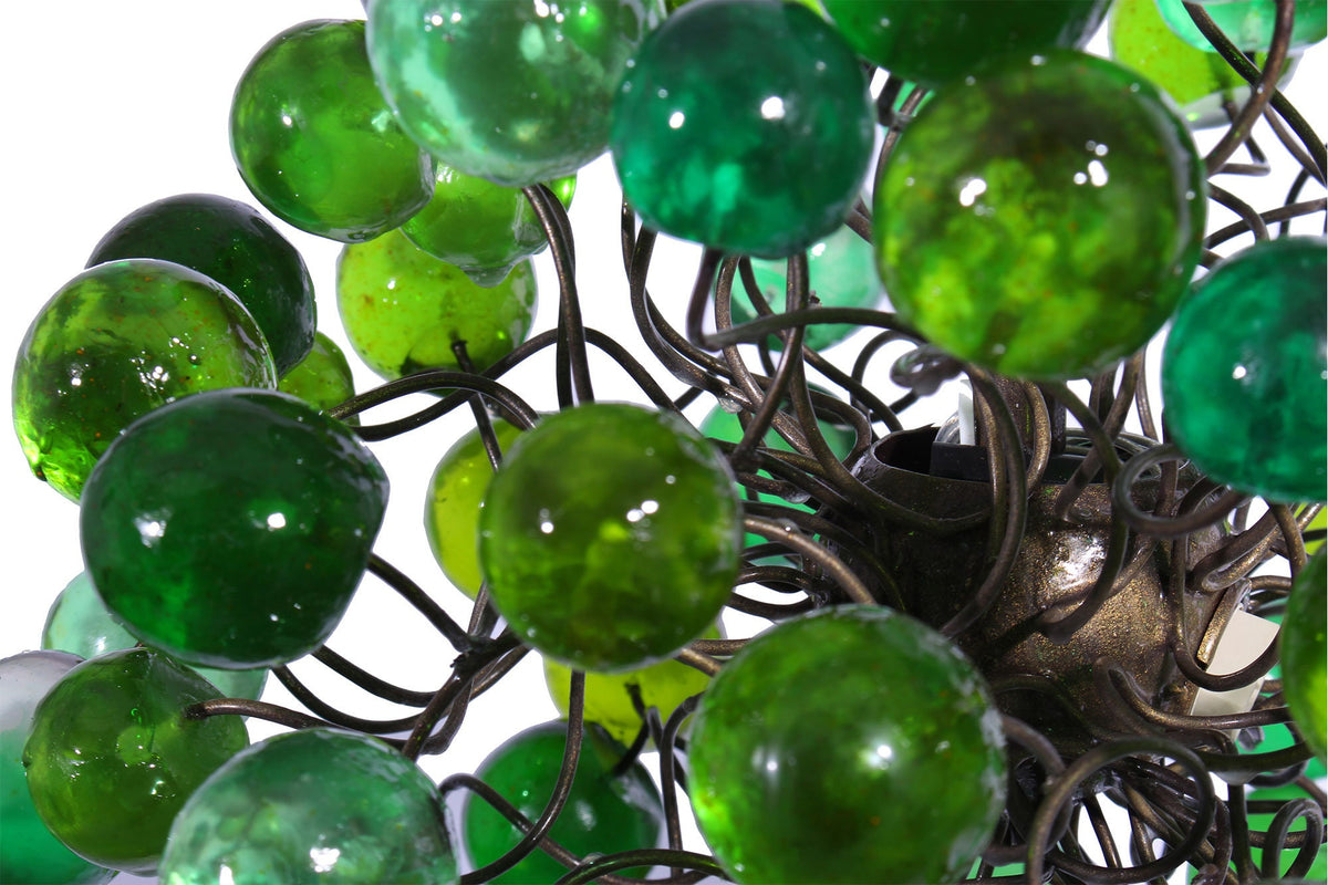 Unique Pendant Light with bubbles , Green color bubbles lighting for children room, kitchen island or bedroom.