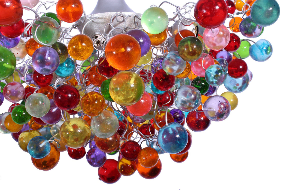 Chandelier with Colorful bubble, modern ceiling light fixture with bubbles for children room or dining room.