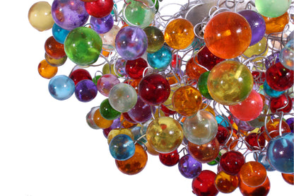 Chandelier with Colorful bubble, modern ceiling light fixture with bubbles for children room or dining room.