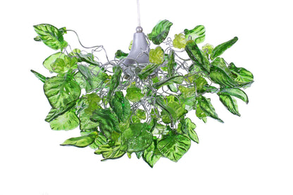 Lighting hanging chandeliers with green flowers and leaves, for Dining Room, hall or bedroom.