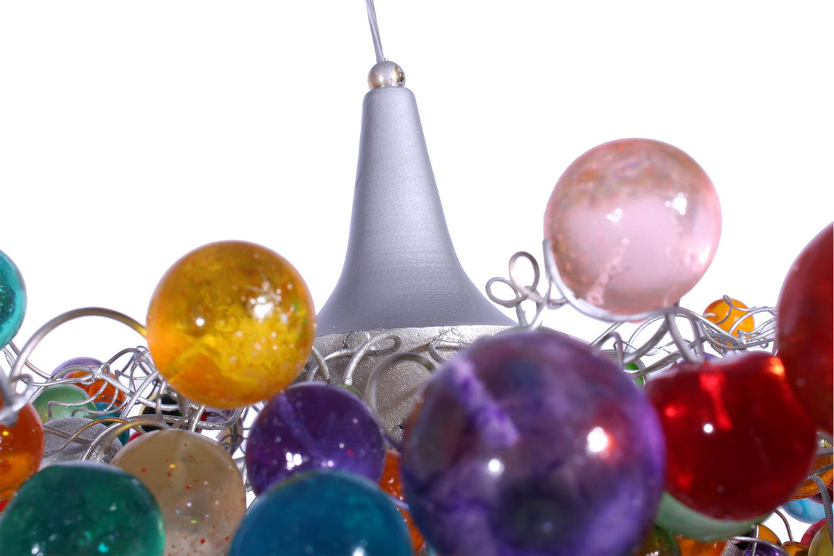 Chandelier with Colorful bubble, modern ceiling light fixture with bubbles for children room or dining room.