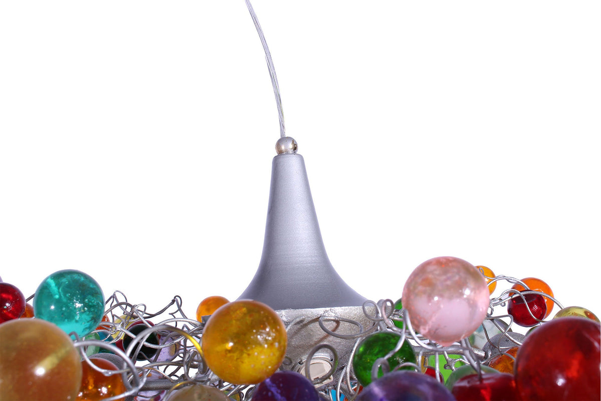 Chandelier with Colorful bubble, modern ceiling light fixture with bubbles for children room or dining room.