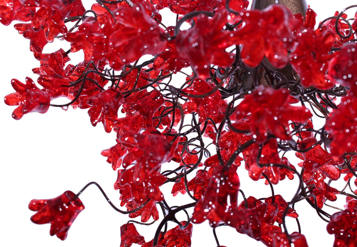 Unique Lighting hanging chandeliers with Red jumping flower for bedroom or living room.