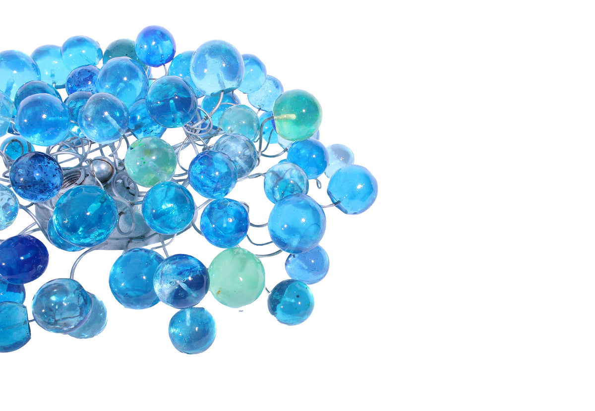 Modern bubbles sconce with sea color bubbles for bathroom, hall entrance or room.